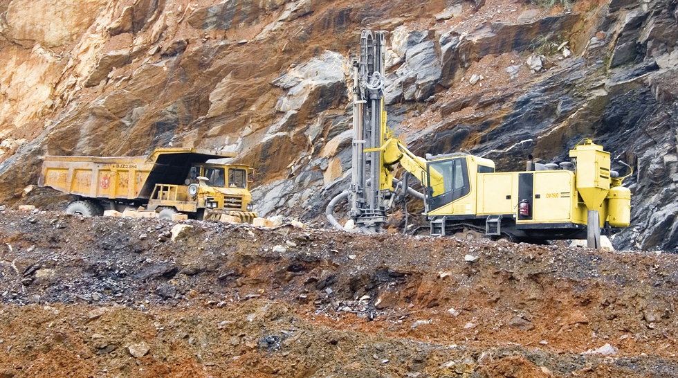 Atlas Copco CM 760 D rig at the Yingde Conch limestone operation in Guandong province.