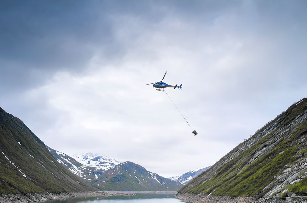 Excavation of a new hydropower plant in the mountains of Norway is going full steam ahead