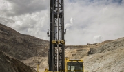 The PV-311 during field testing at a U.S. copper mine. Several design features in combination enabled the rig to drill 20 m holes with excellent hole quality and more.