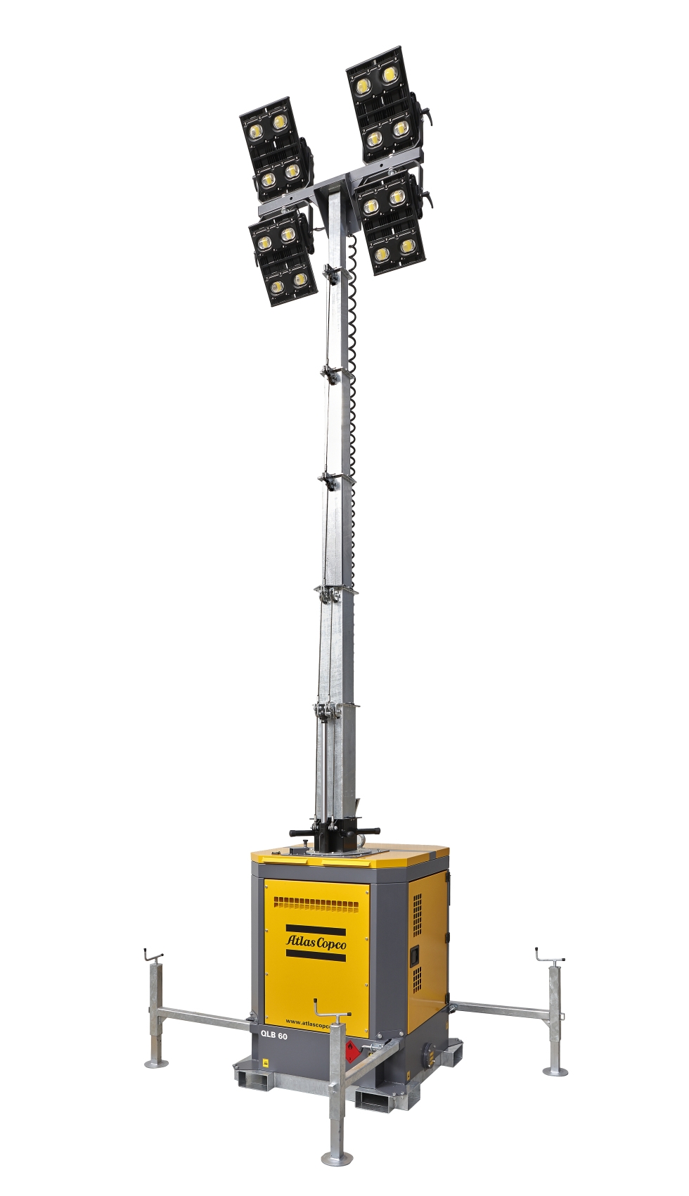 Atlas Copco has launched a new compact light tower equipped with a new, extra powerful LED light combination.