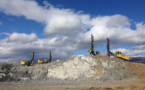 Atlas Copco PowerROC rigs help to provide tonnes of material for the reconstuction of an entire community.